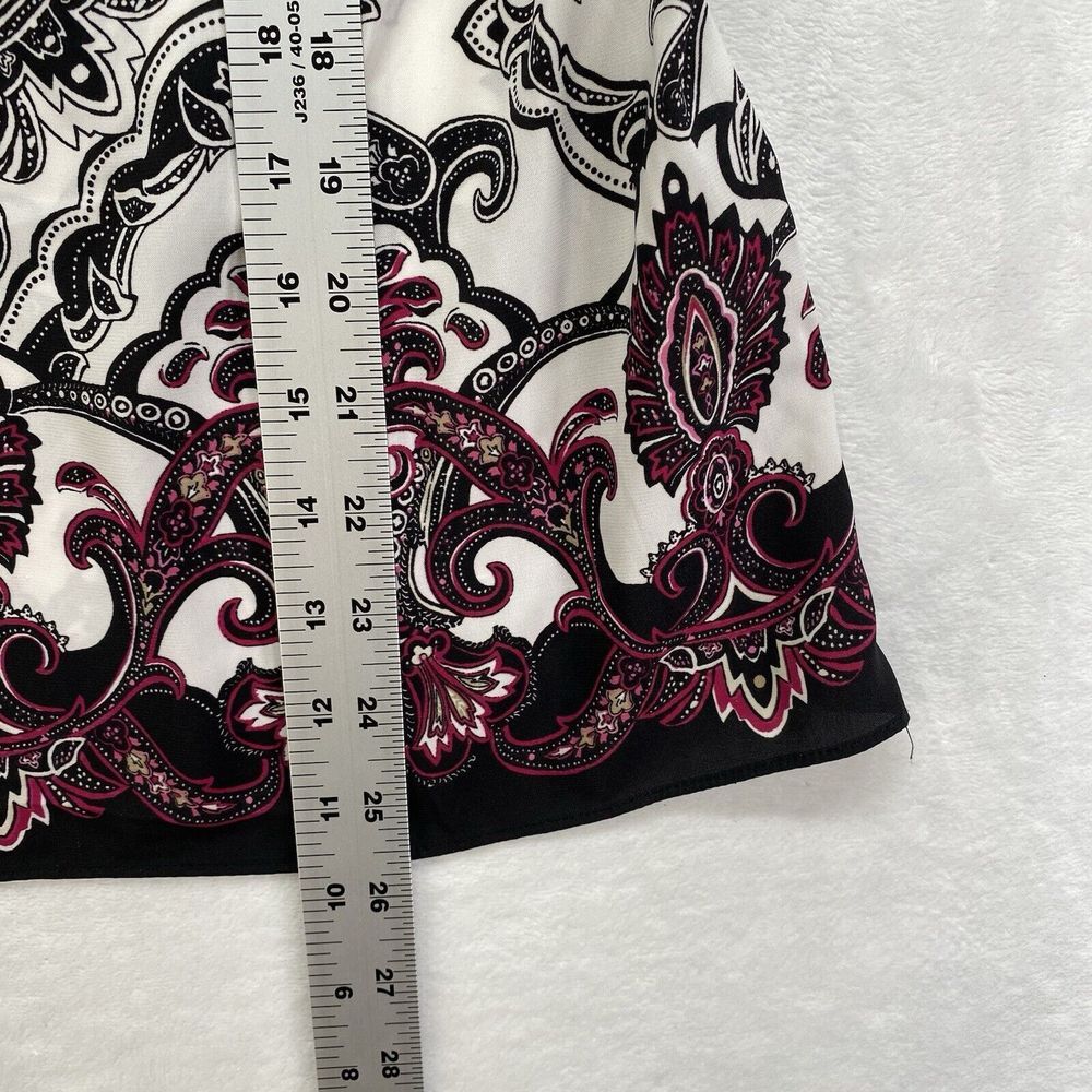 White House Black‎ Market WHBM Top Blouse Womens 0 Purple white black Keyhole - Picture 3 of 11